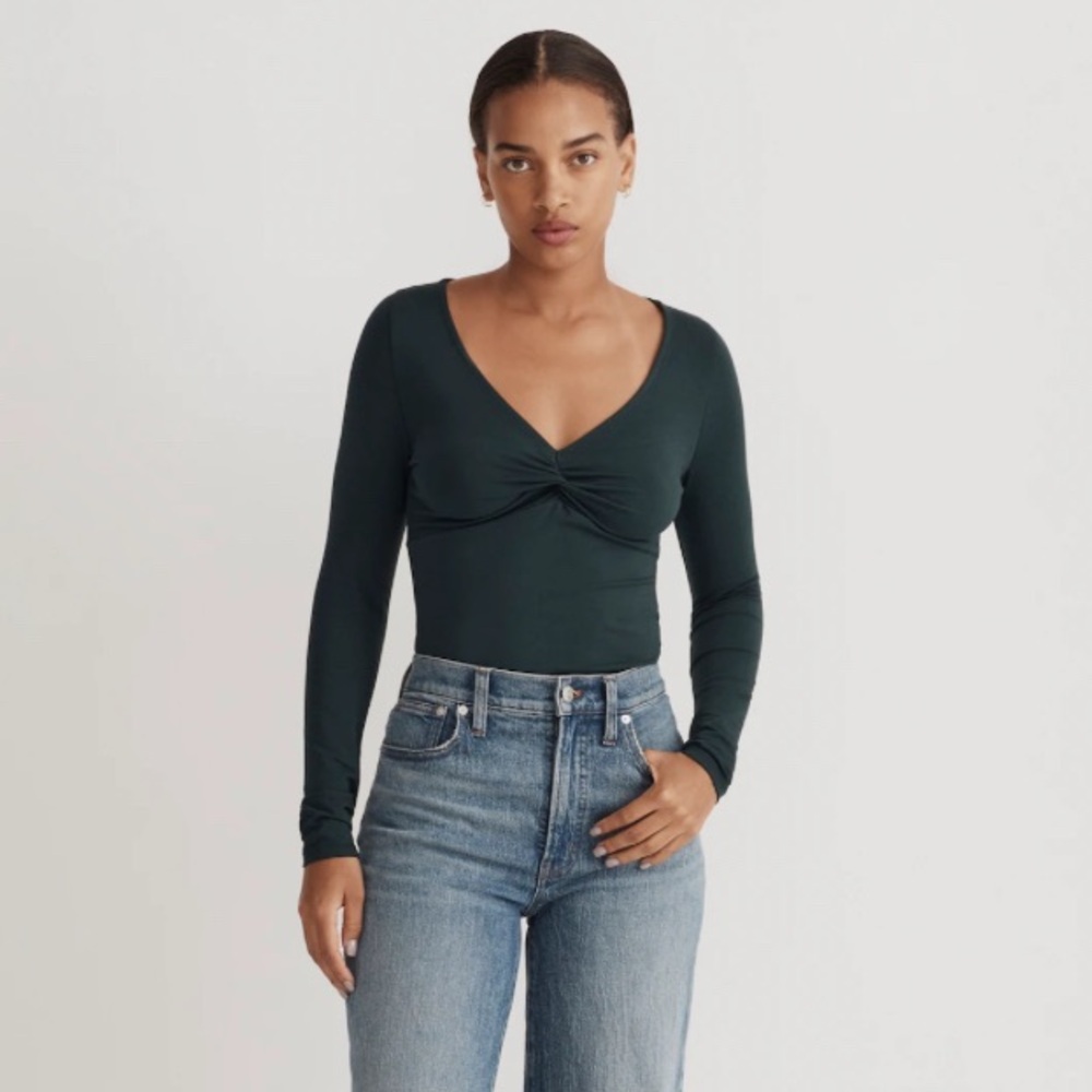 Madewell Twist-Front Long-Sleeve Tee